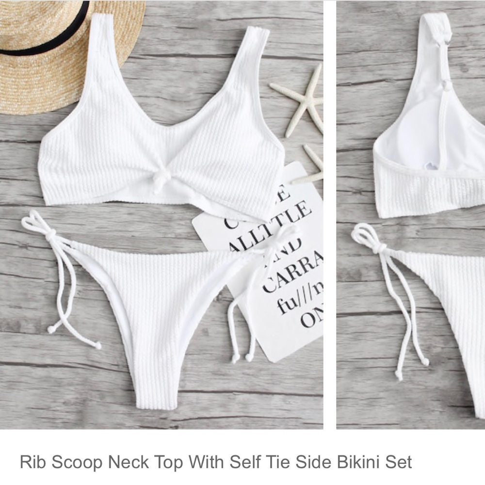 White bikini set